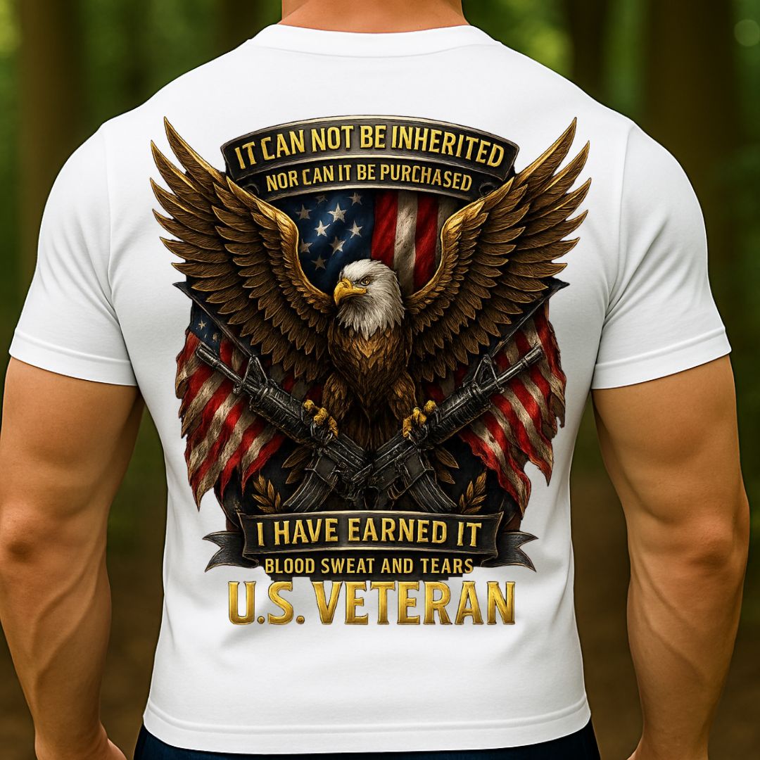 US Veteran Eagle T-Shirt | American Flag Military Pride Shirt for Veterans