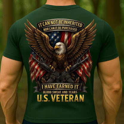 US Veteran Eagle T-Shirt | American Flag Military Pride Shirt for Veterans