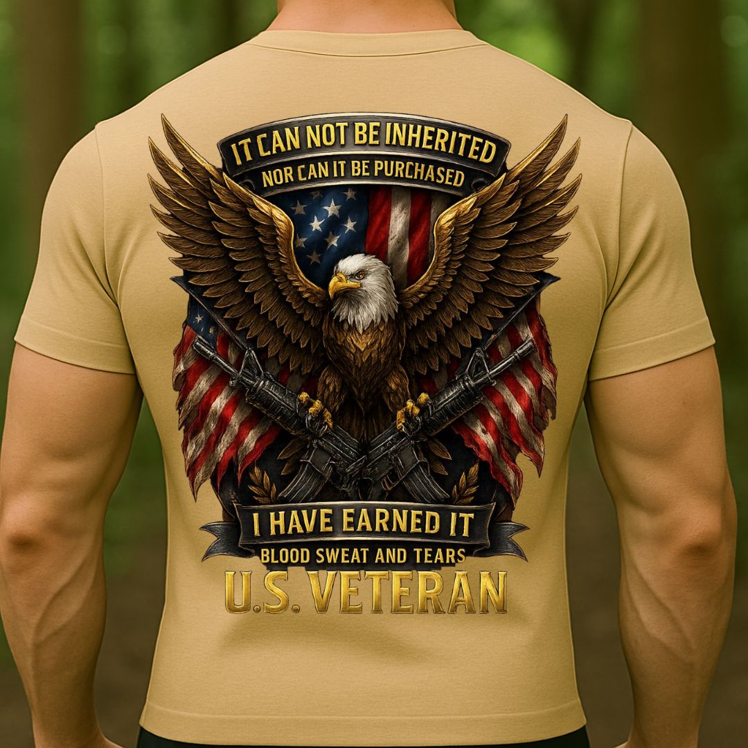 US Veteran Eagle T-Shirt | American Flag Military Pride Shirt for Veterans