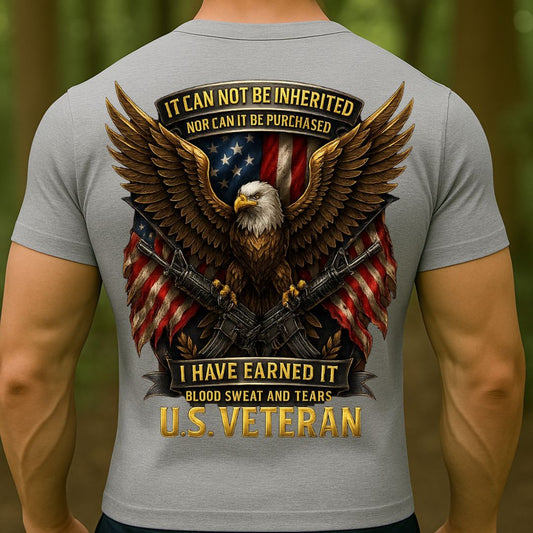 US Veteran Eagle T-Shirt | American Flag Military Pride Shirt for Veterans