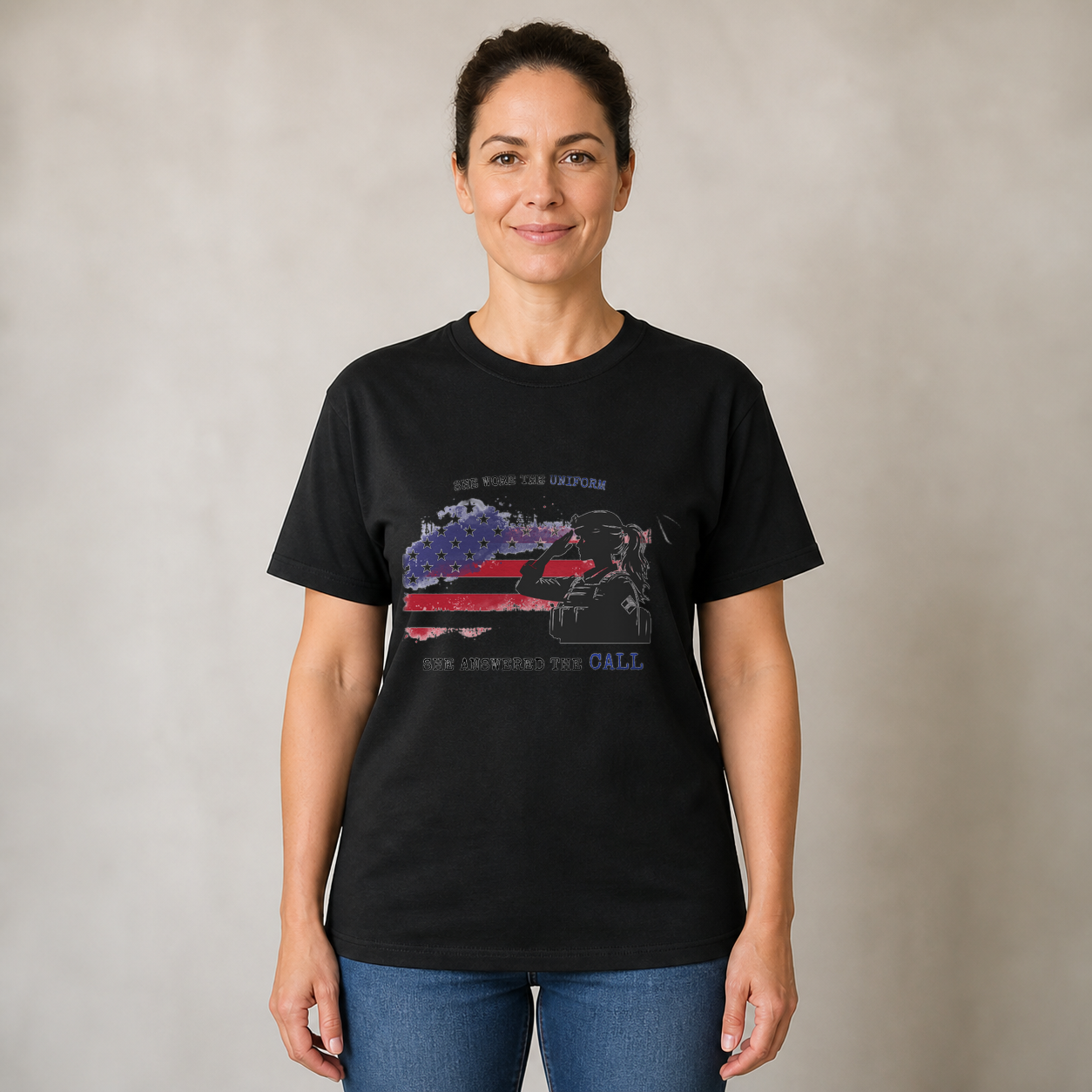 'She Wore the Uniform - She Answered the Call' Veteran T-shirt, Female Veteran, Ideal Gift for Women Veteran