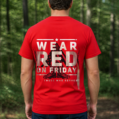 "Wear Red On Friday" T-Shirt – R.E.D. Friday Remember Everyone Deployed Military Gift