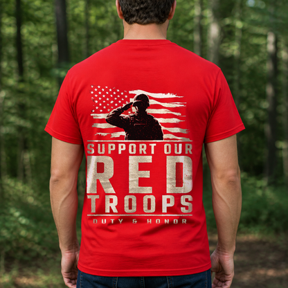 "Support Our Troops" T-Shirt – R.E.D. Friday Remember Everyone Deployed Military Gift
