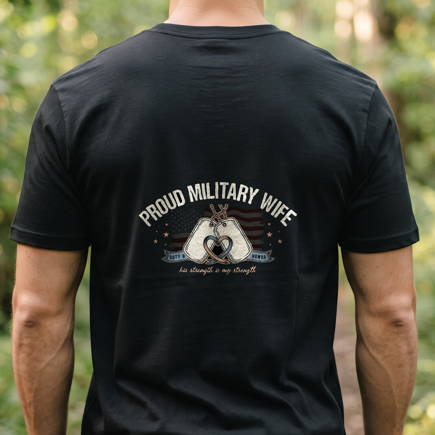 "Proud Military Wife" T-Shirt – Military Family Pride Gift for Wife Mom Husband