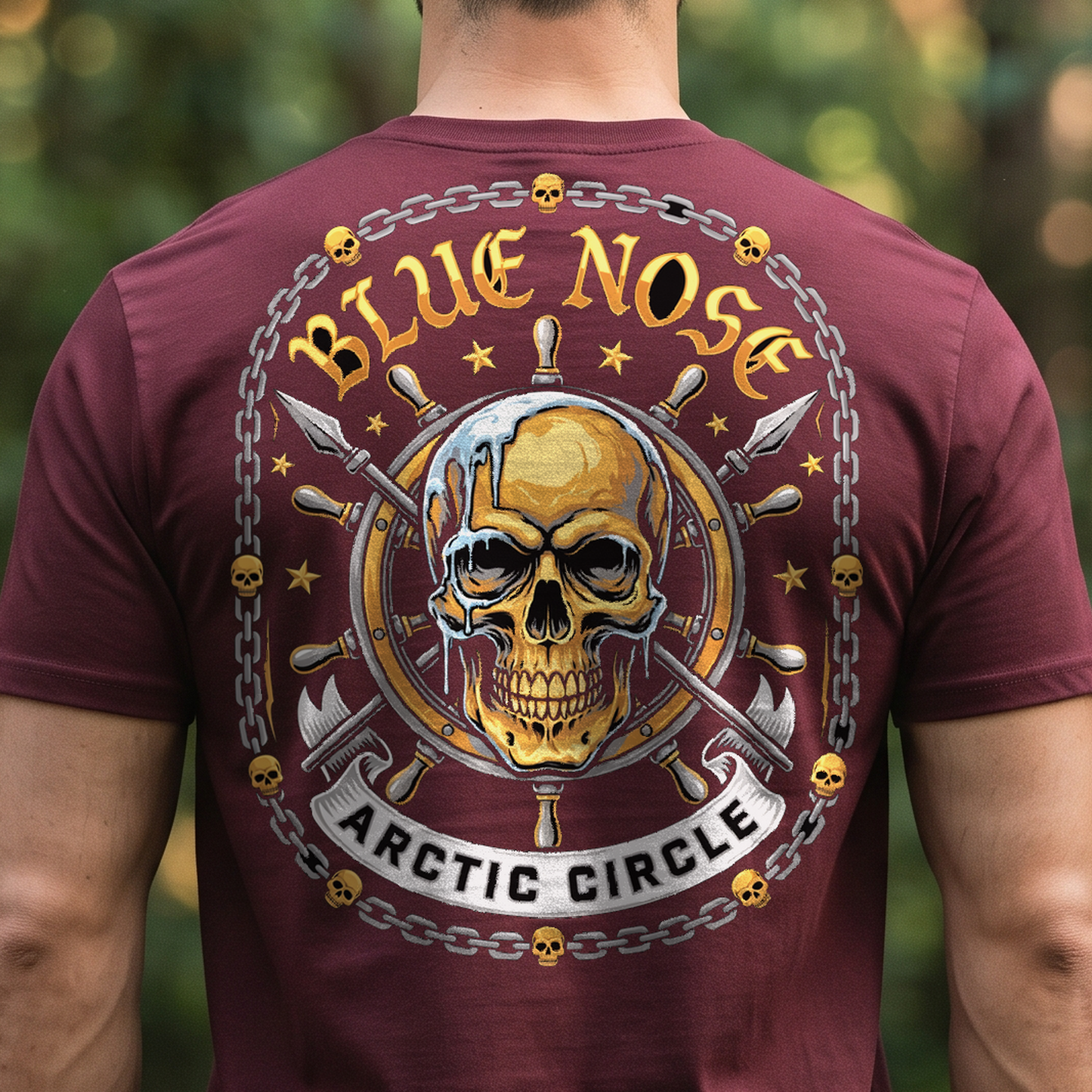 "Blue Nose - Arctic Circle" T-Shirt – Navy Tradition Skull Anchor Gift for Veterans Day