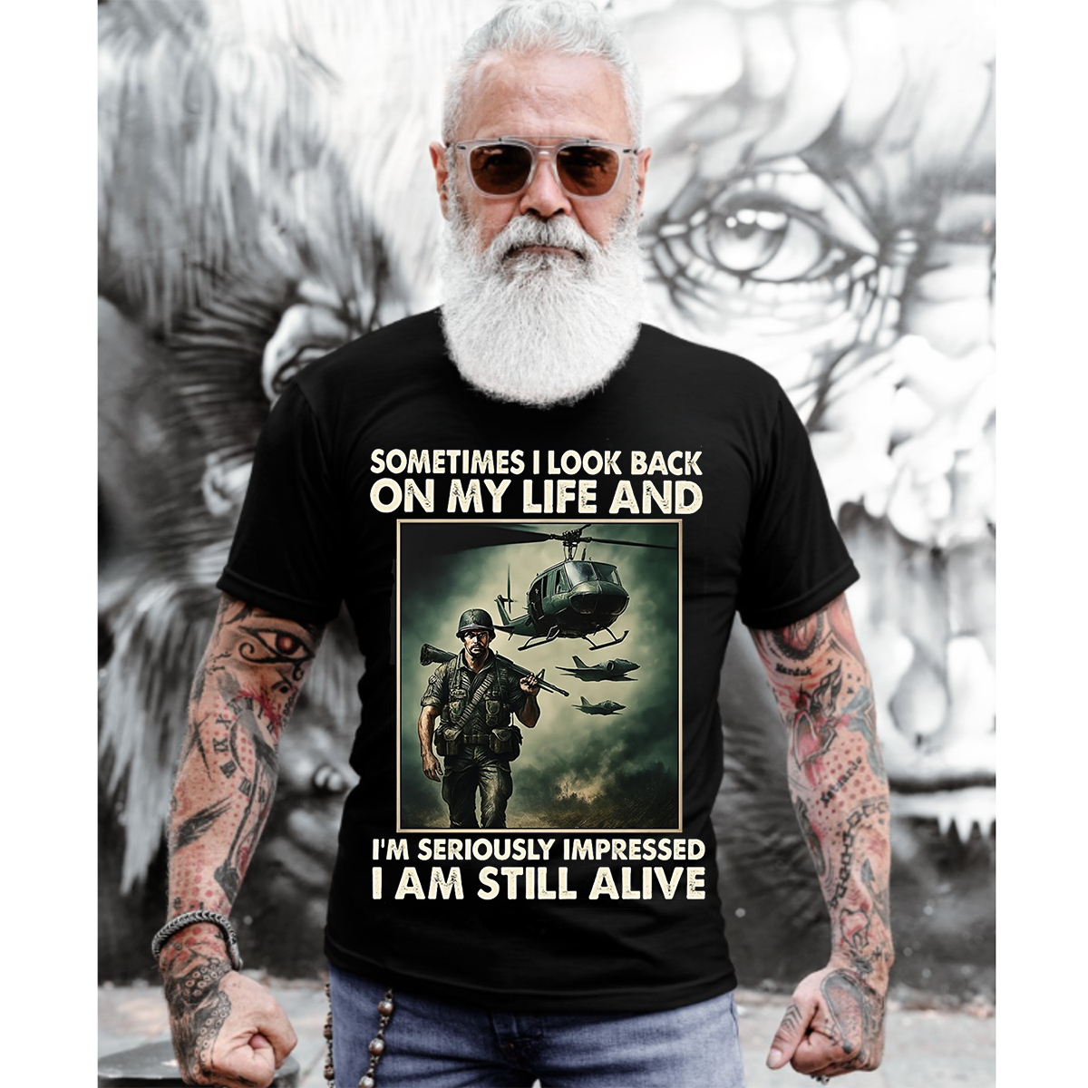 Vietnam War Memorial T-Shirt – U.S. Army UH-1 Huey Helicopter Soldier, Patriotic Military Gift Tee