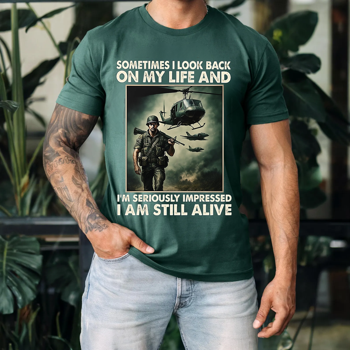 Vietnam War Memorial T-Shirt – U.S. Army UH-1 Huey Helicopter Soldier, Patriotic Military Gift Tee