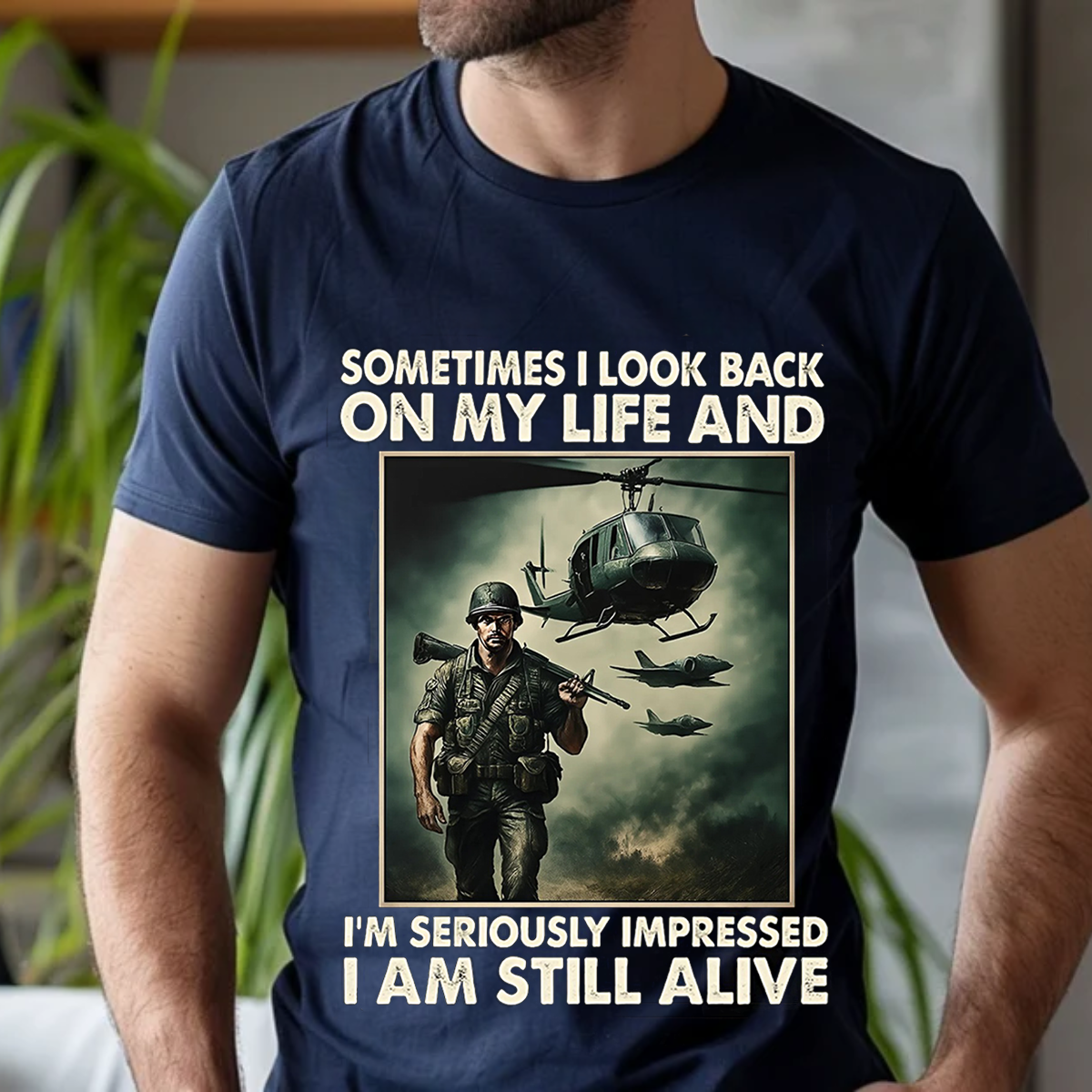 Vietnam War Memorial T-Shirt – U.S. Army UH-1 Huey Helicopter Soldier, Patriotic Military Gift Tee