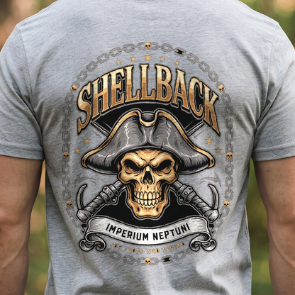 "Shellback - Imperium Neptuni" T-Shirt – Navy Tradition Skull Anchor Gift for Veterans Day