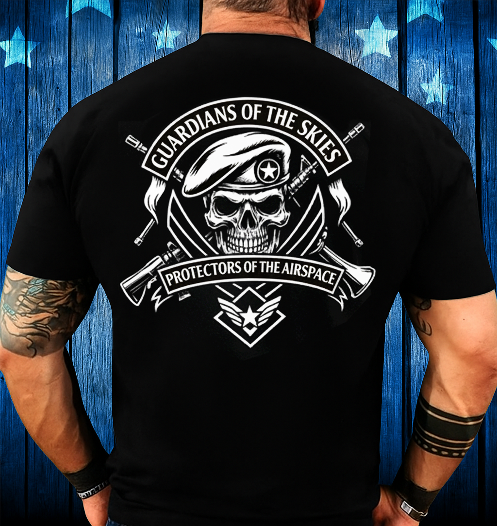 Military-Inspired "Guardians of the Skies" T-Shirt - Perfect Gift for Hero Dads & Grandpas