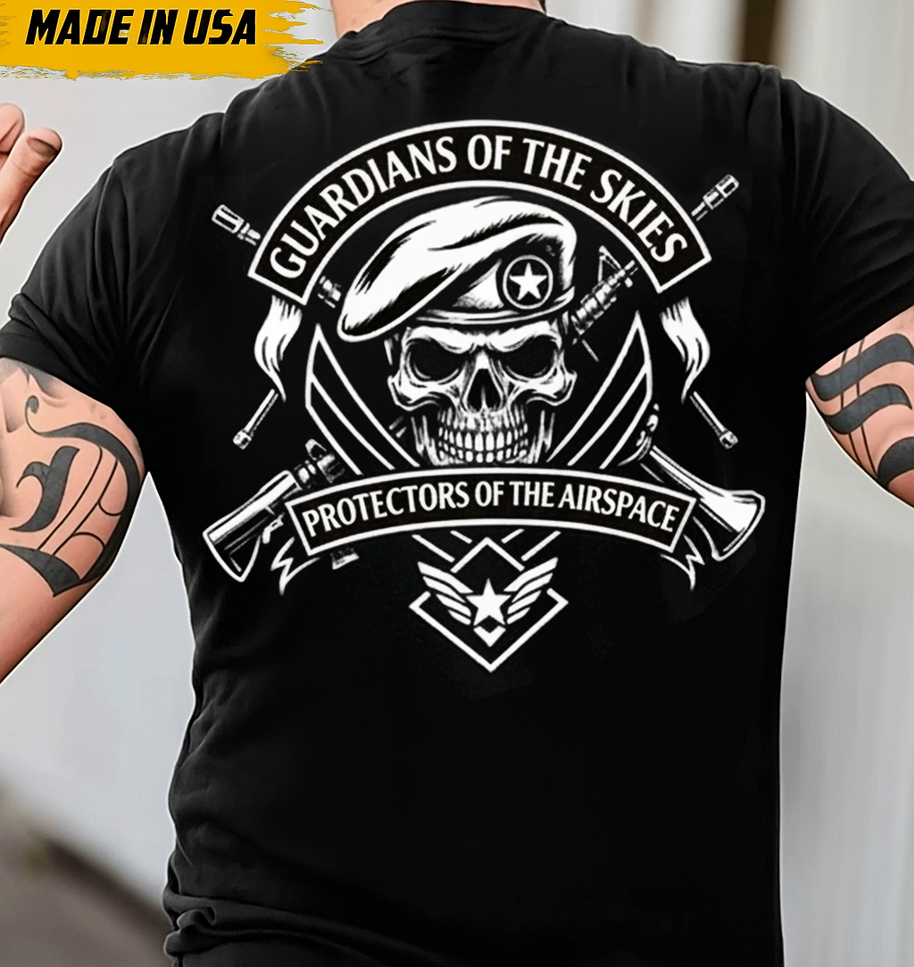 Military-Inspired "Guardians of the Skies" T-Shirt - Perfect Gift for Hero Dads & Grandpas