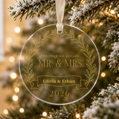 botanical arch glass ornament mockup
