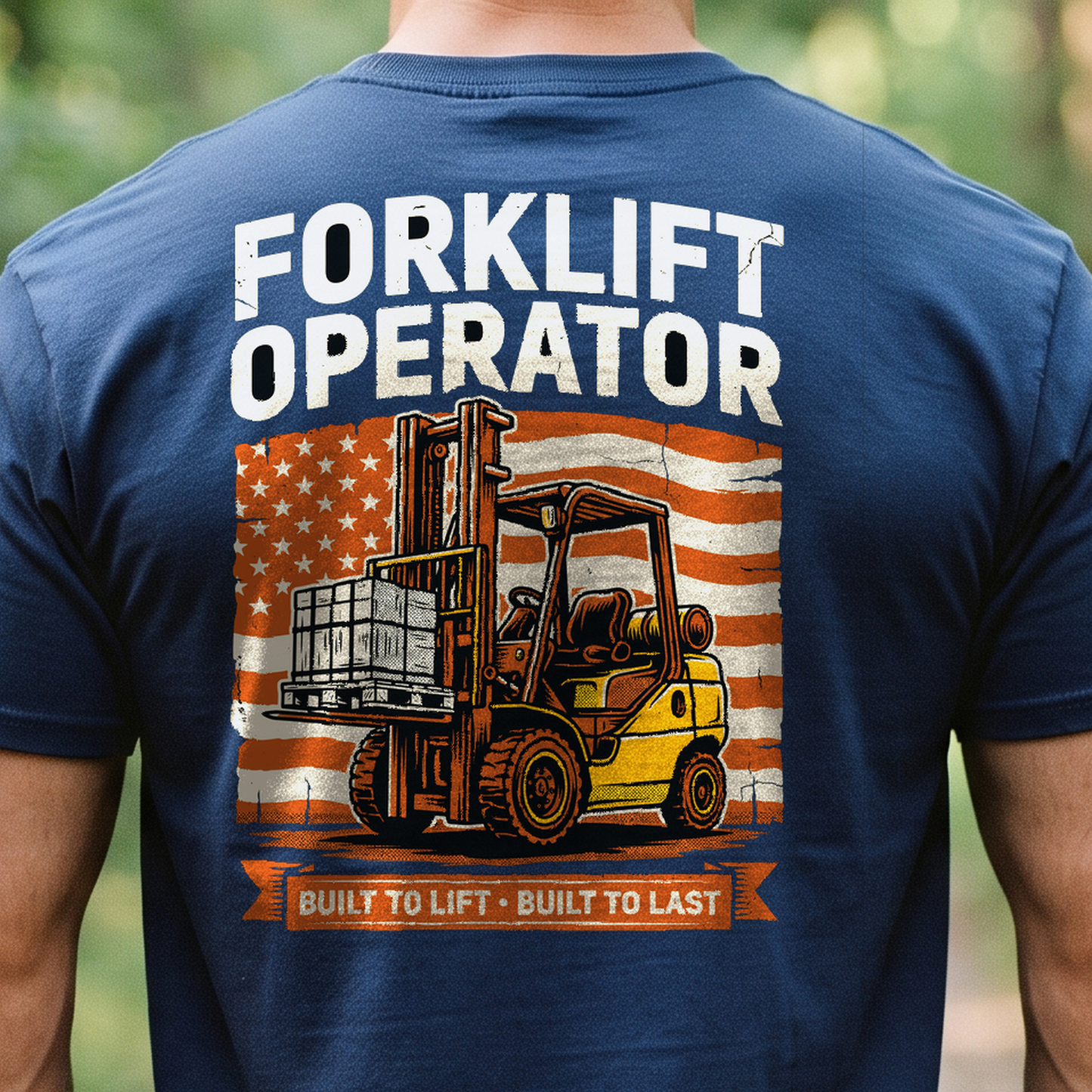 "Forklift Operator" T-Shirt – Heavy Equipment Operator Blue Collar Worker Gift