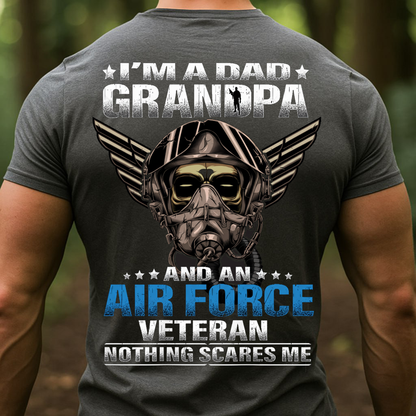 Grandpa Air Force Veteran Shirt – Military Skull Helmet, Gift for Veterans Day