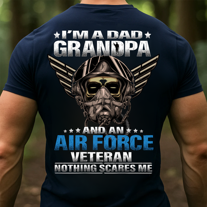 Grandpa Air Force Veteran Shirt – Military Skull Helmet, Gift for Veterans Day