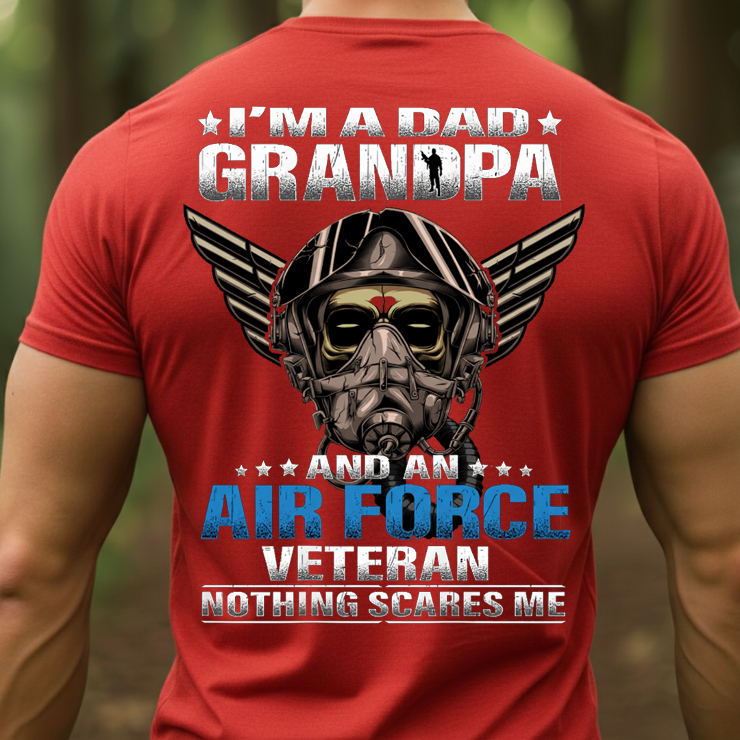 Grandpa Air Force Veteran Shirt – Military Skull Helmet, Gift for Veterans Day