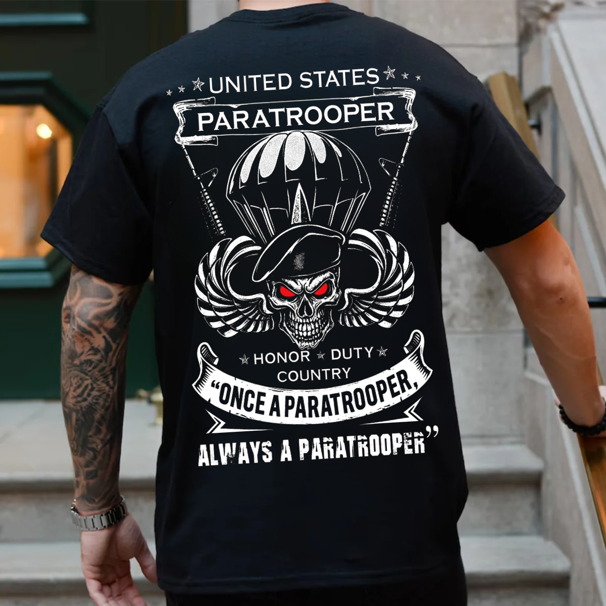 "Once a Paratrooper, Always a Paratrooper" The Paratrooper's Creed, Military Patriotic Design, Gift Idea for Veterans Day