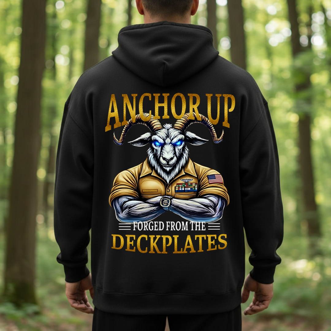 Anchor Up Navy Goat– Forged from the Deckplates T-Shirt, SweatShirt, Hoodie, Gift for Veterans Day