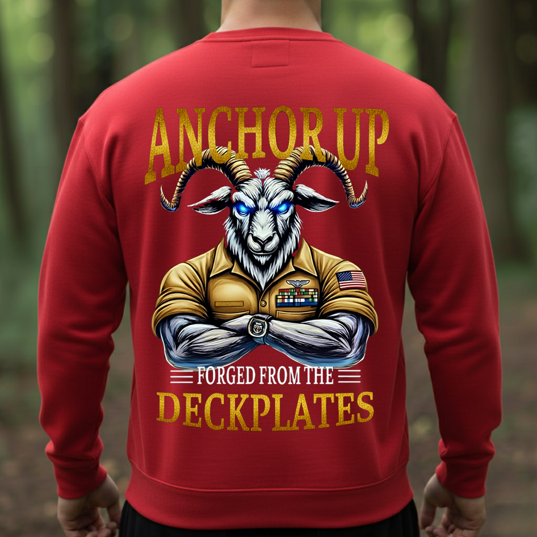 Anchor Up Navy Goat– Forged from the Deckplates T-Shirt, SweatShirt, Hoodie, Gift for Veterans Day