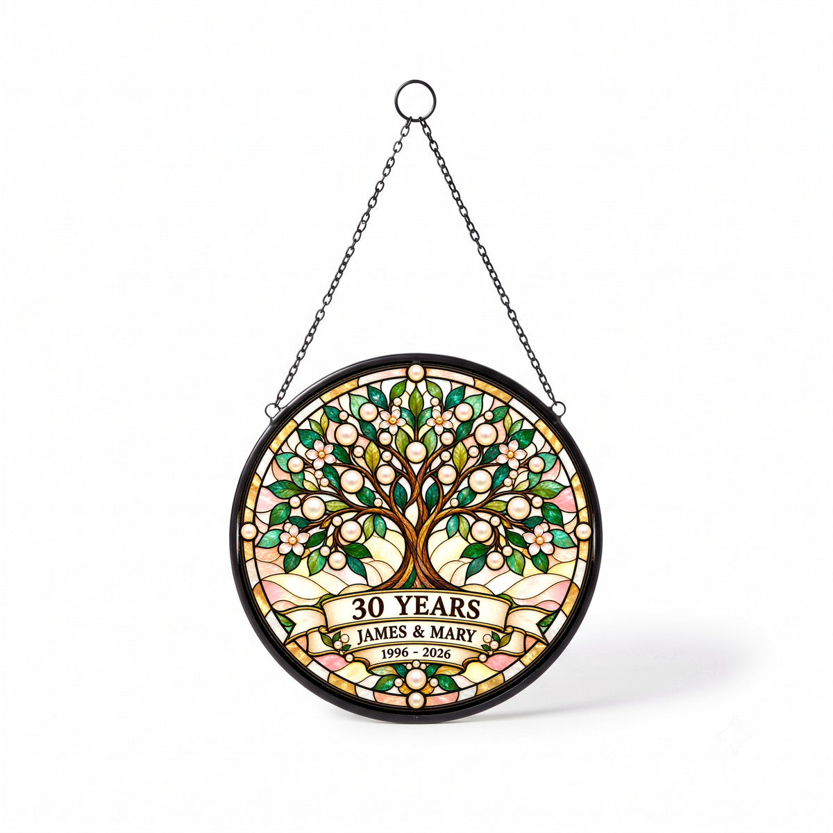 30th Anniversary Suncatcher - Personalized Gift for Couples