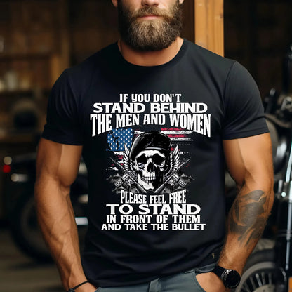 Veteran Shirt with Skull & Slogan – Bold & Powerful Style for Vets