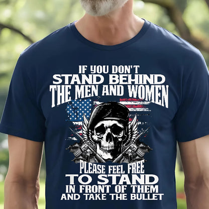 Veteran Shirt with Skull & Slogan – Bold & Powerful Style for Vets