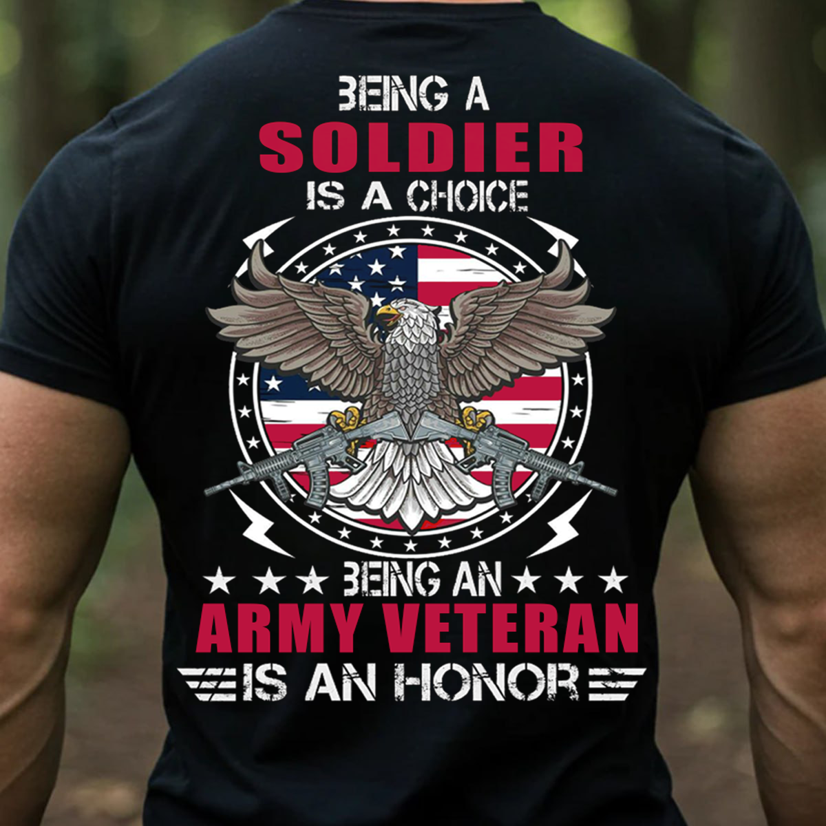 To be an Army Veteran is an Honor T-Shirt, Patriotic Eagle Design, Gift Idea for Veterans Day