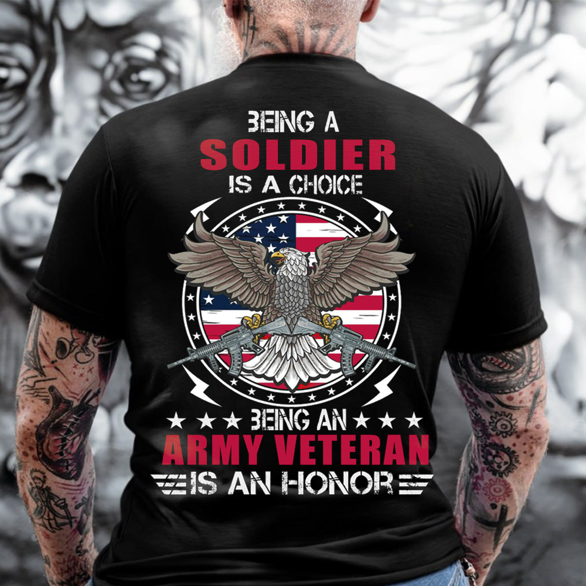 To be an Army Veteran is an Honor T-Shirt, Patriotic Eagle Design, Gift Idea for Veterans Day