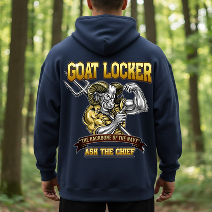 Goat Locker The Backbone of The Navy-Ask The Chief Design T-Shirt, SweatShirt, Hoodie, Gift for Veterans Day