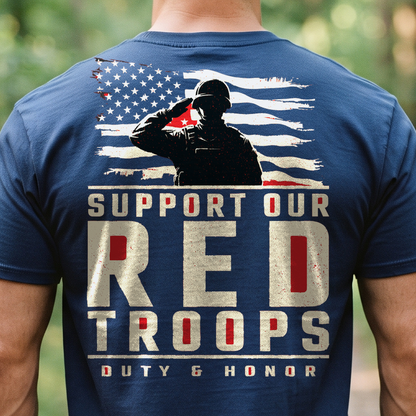 "Support Our Troops" T-Shirt – R.E.D. Friday Remember Everyone Deployed Military Gift