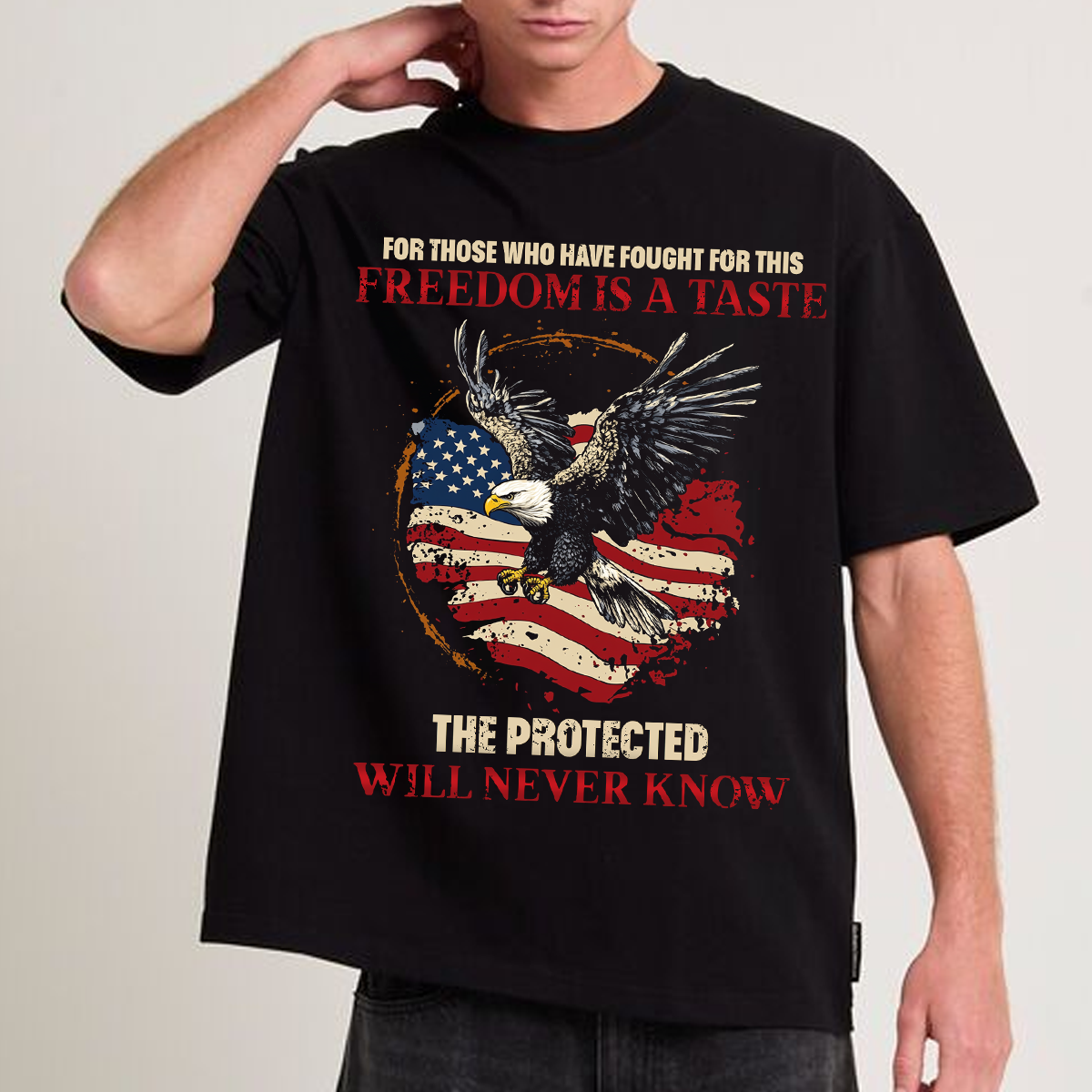 Vintage American Eagle Freedom Unisex Tee – For Those Who Fought, Patriotic USA T-shirt
