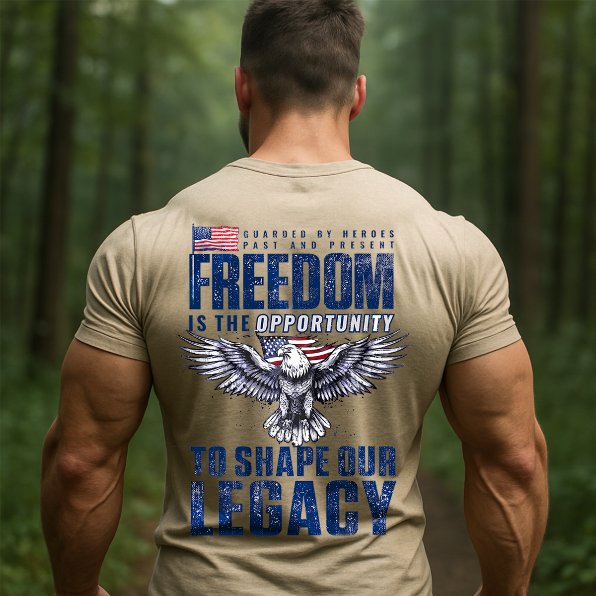 USA Veteran Tribute Unisex Shirt - Freedom Guarded by Heroes Military Patriot