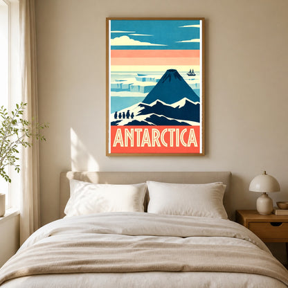 Antarctica Vintage Travel Poster Wall Art Print