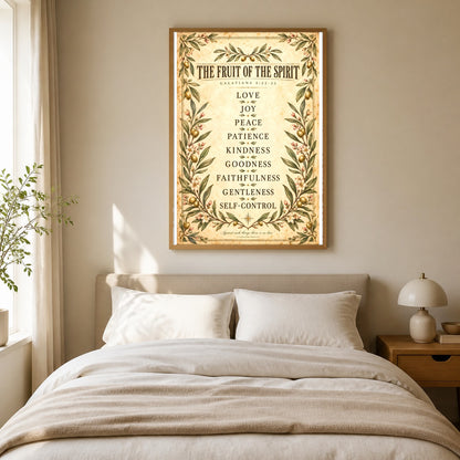 Botanical Fruit of the Spirit Scripture Poster