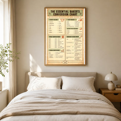 Bakers Kitchen Reference Guide Chart Poster