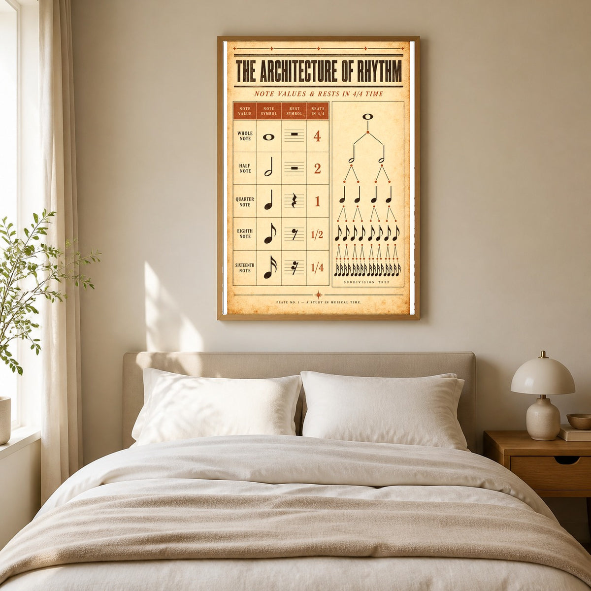 Architecture of Rhythm Reference Chart Music Poster