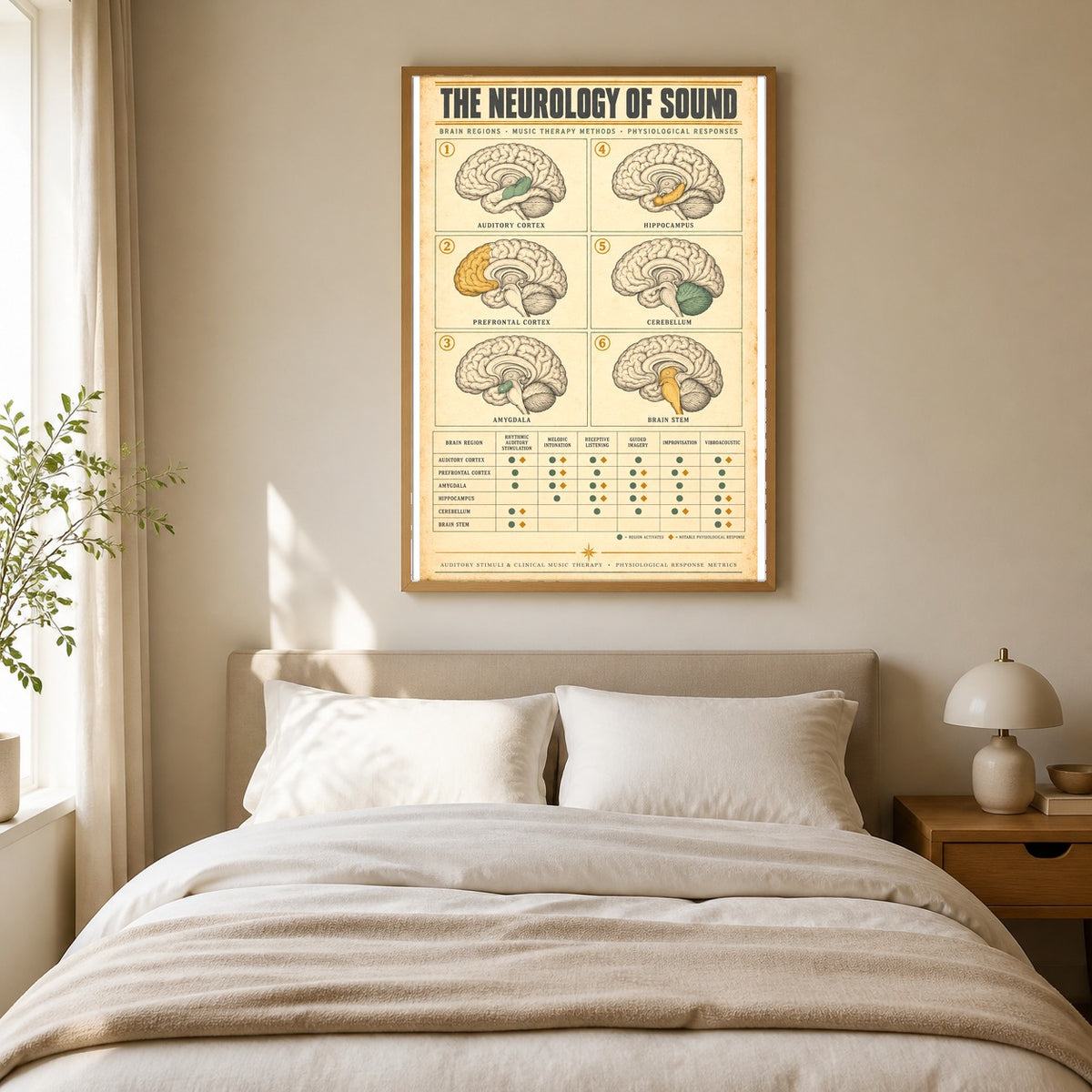 Neurology of Sound Reference Chart Unframed Poster