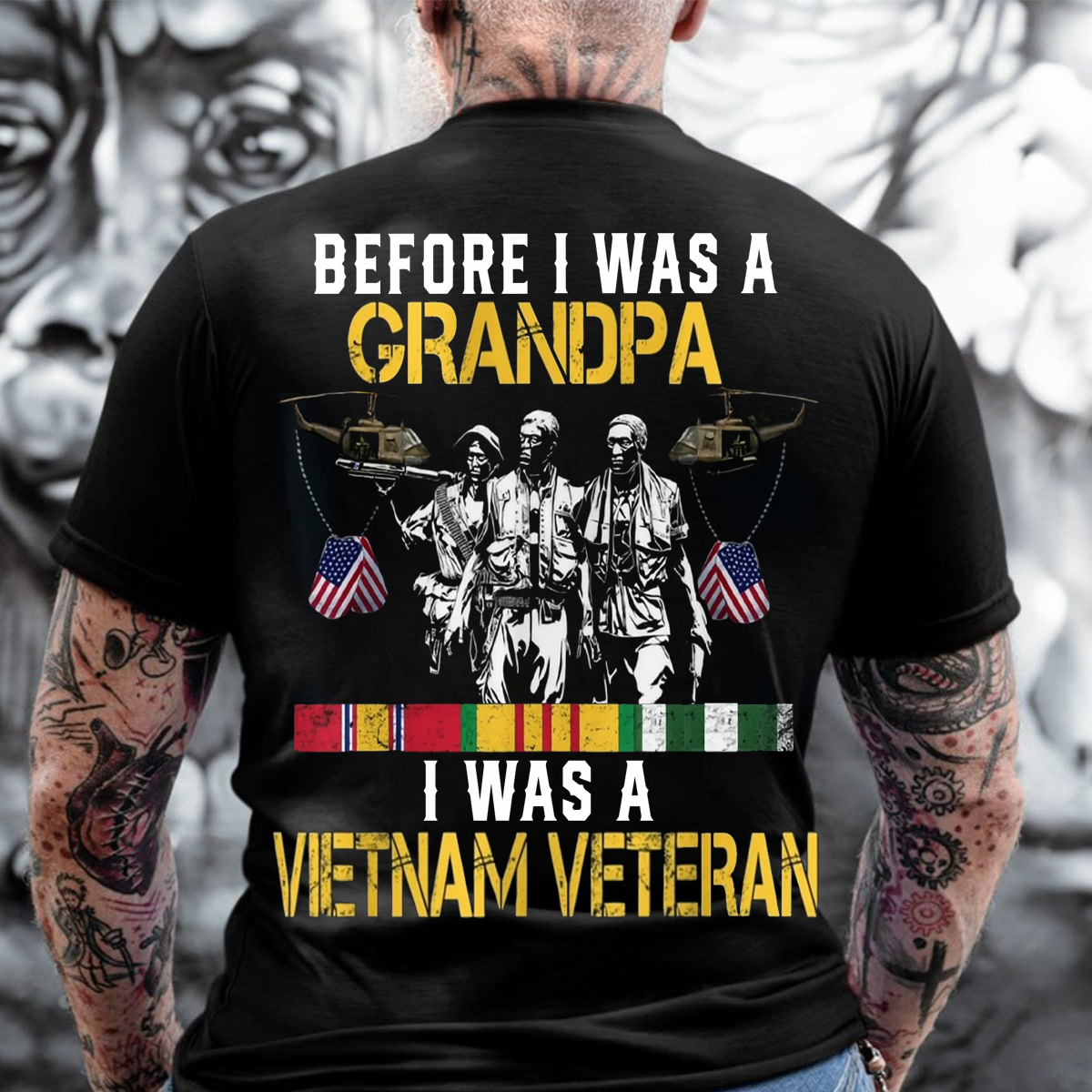 Before I Was A Grandpa, I Was A Vietnam Veteran T-Shirt, Patriotic Military Design, Gift for Veterans Day