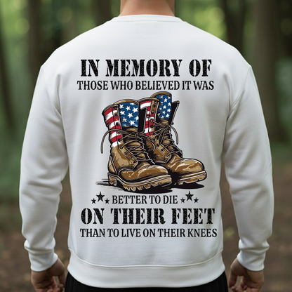 In Memory Of The Fallen Soldiers Hoodie – Better To Die On Their Feet Veteran T-Shirt, Sweatshirt, Hoodie, Gift for Veterans Day