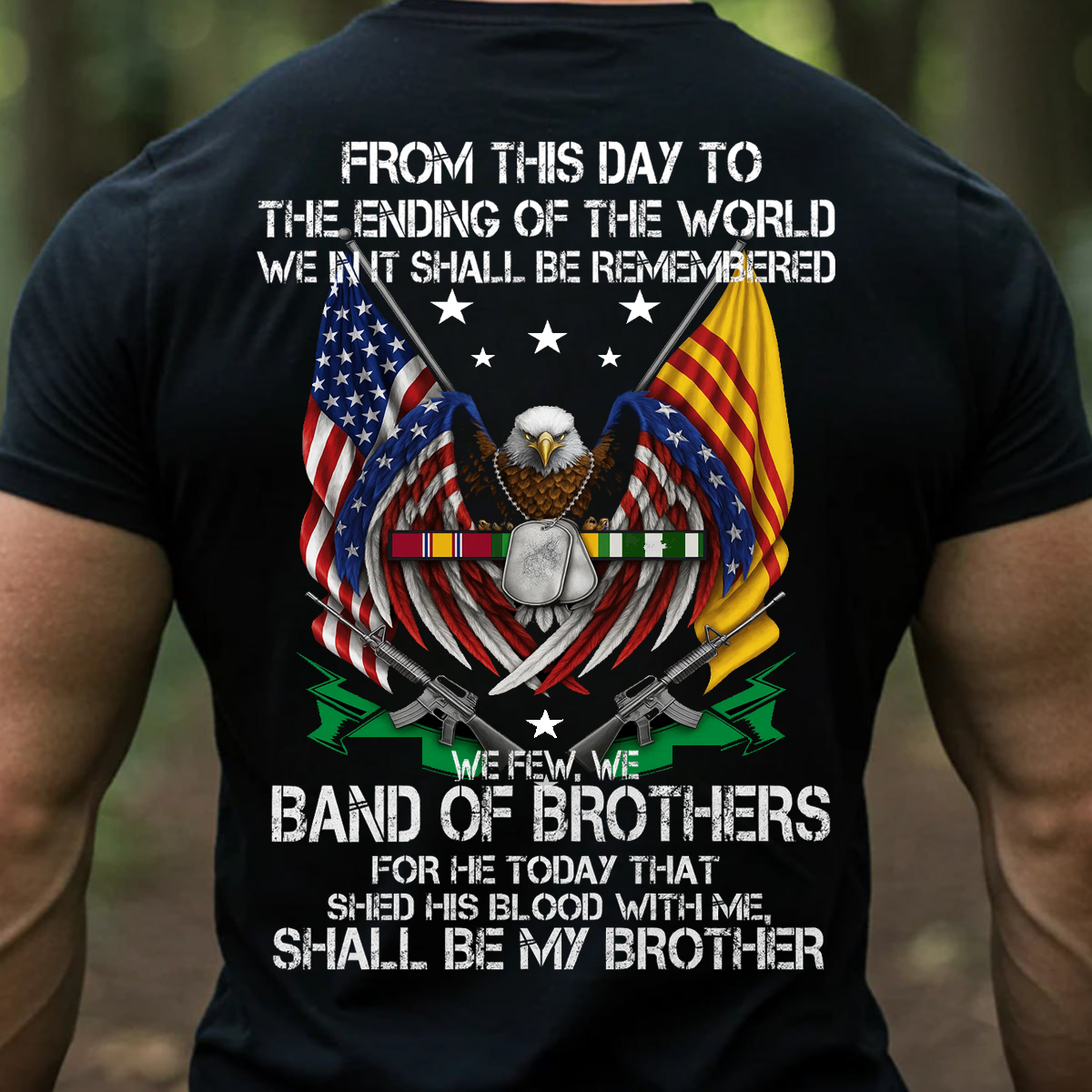 Vietnam Veteran Band of Brothers Shirt with Eagle and Flags, Gift for Veterans Day