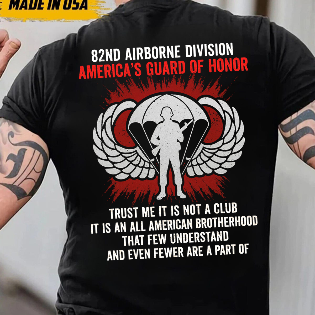 It is not a club, It is an American Brotherhood T-Shirt, 82nd Airborne Design, Perfect Gift for Veterans Day