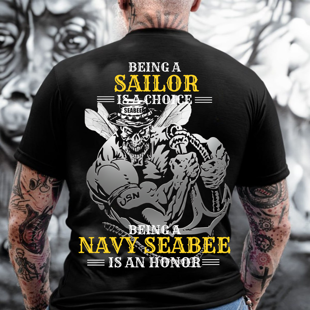 Navy Seabees Veteran T-Shirt, Being a Navy Seabee is an Honor, Gift for Veterans Day