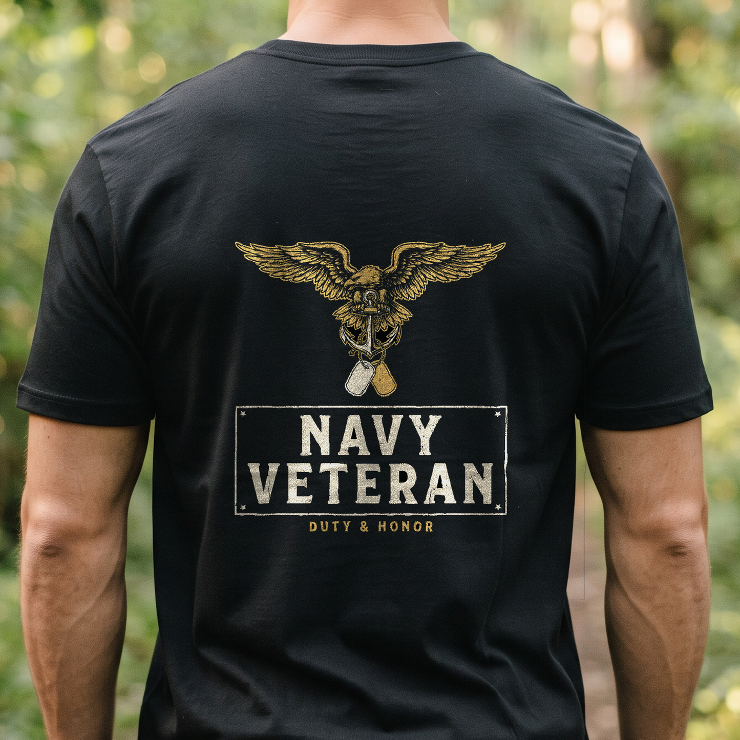 "Navy Veteran" T-Shirt – Patriotic Military Veteran Pride Gift for Veterans Day