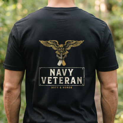 "Navy Veteran" T-Shirt – Patriotic Military Veteran Pride Gift for Veterans Day