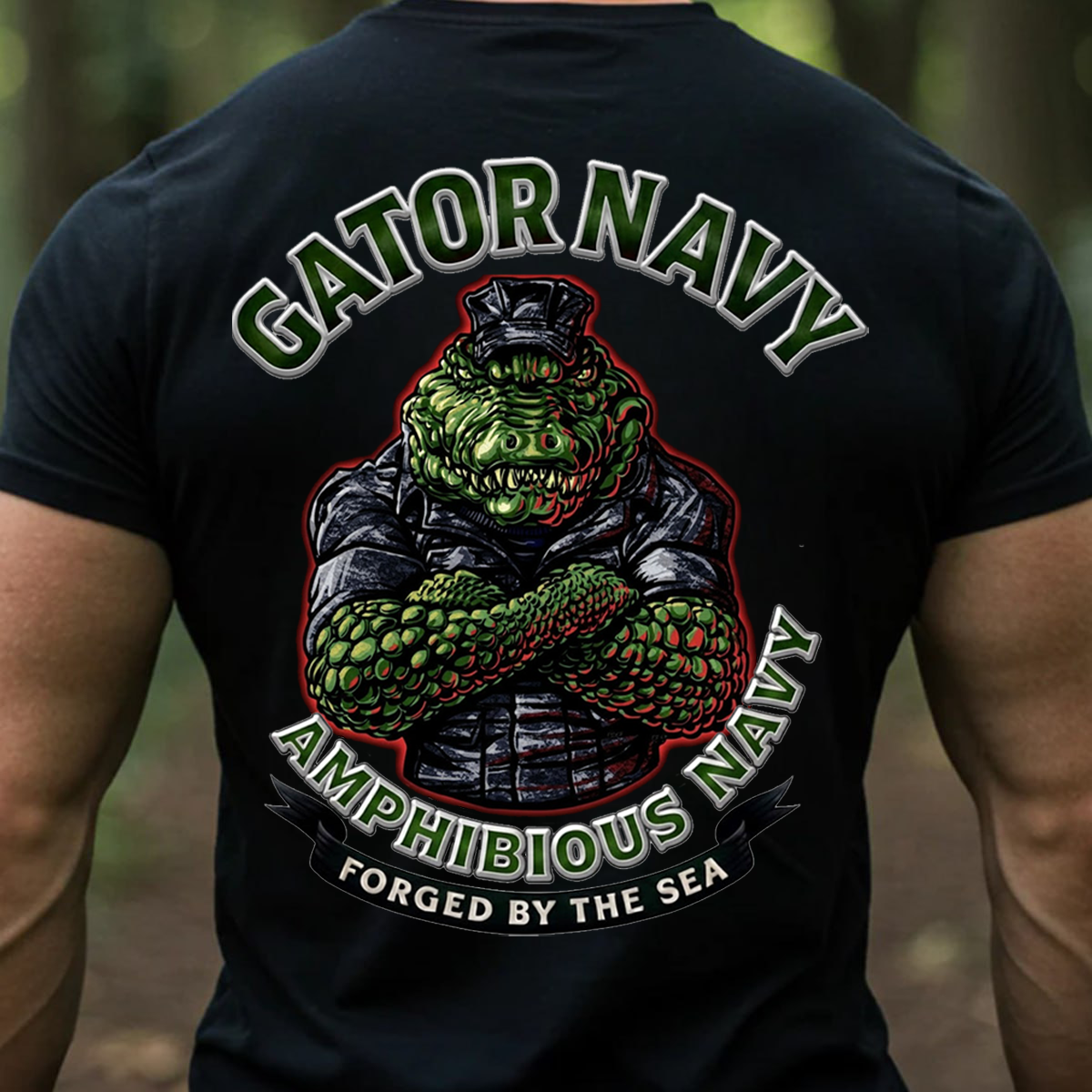 U.S Gator Navy Amphibious Forces T-Shirt – Forged by the Sea, Gift for Veterans Day