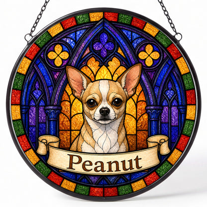 Chihuahua Memorial Suncatcher - Rainbow Bridge Pet Keepsake
