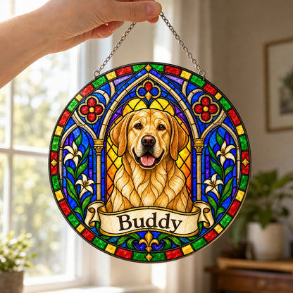 Labrador Memorial Suncatcher - Rainbow Bridge Pet Keepsake