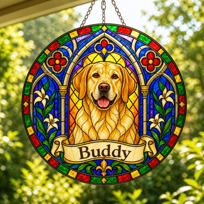 Labrador Memorial Suncatcher - Rainbow Bridge Pet Keepsake