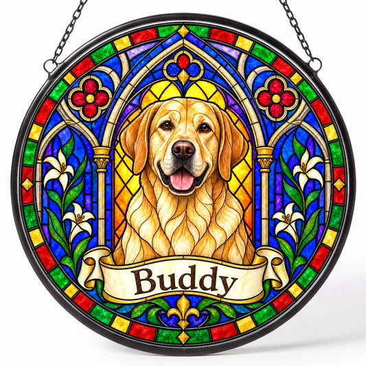 Labrador Memorial Suncatcher - Rainbow Bridge Pet Keepsake