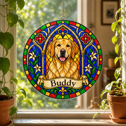 Labrador Memorial Suncatcher - Rainbow Bridge Pet Keepsake